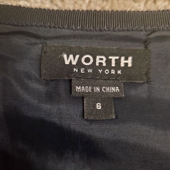 WORTH New York Women's Pencil Straight Skirt Size 6 Tweed Fringe Americana - Picture 2 of 15